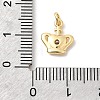 Brass Micro Pave Cubic Zirconia Charms KK-Z135-02G-05-3