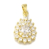 Rack Plating Brass Micro Pave Cubic Zirconia Pendant KK-H485-39G-2