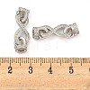 925 Sterling Silver Micro Pave Cubic Zirconia Fold Over Clasps STER-B005-47P-3