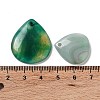 Dyed & Heated Natural Green Agate Pendants G-G065-03E-3