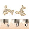 Brass Micro Pave Cubic Zirconia Charms KK-D261-13G-3