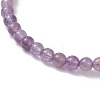 Natural Amethyst Beaded Cuff Bangles BJEW-JB13328-02-4
