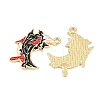 Alloy with Black Enamel Pendants AL-CBA2919-02G-10-2