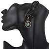 Paua Shell Dangle Earrings EJEW-JE06981-5