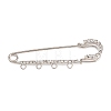 Iron Rhinestone Safety Pins Brooch Findings IFIN-A021-01D-P-1