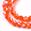 Opaque Solid Color Electroplate Glass Beads Strands EGLA-A039-P2mm-A03-2