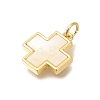 Brass Micro Pave Cubic Zirconia Pendants KK-R002-09G-2