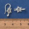 Rack Plating Brass Micro Pave Clear Cubic Zirconia Earring Hooks KK-A231-08S-3