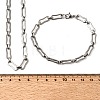 304 Stainless Steel Link Chain Bracelet & Necklace Jewelry Sets SJEW-L199-14P-5