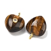 Natural Tiger Eye Pendants G-B180-03G-11-2