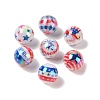 10Pcs UV Plating Colours Acrylic Beads OACR-S146-01G-2