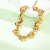 304 Stainless Steel Heart Link Chain Bracelets for Women BJEW-F536-19G-4