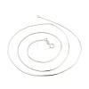925 Sterling Silver Snake Chain Necklaces NJEW-C052-18P-1