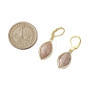 Horse Eye Natural Sunstone with Brass Hoop Earrings for Women EJEW-JE05926-3