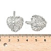 Brass Micro Pave Clear Cubic Zirconia Pendants X-KK-B139-01P-3
