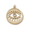 Brass with Clear Cubic Zirconia Pendants KK-G439-26G-1