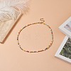 Natural Pearl & Glass Beaded Necklace for Women NJEW-JN04241-2