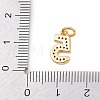 Brass Micro Pave Clear Cubic Zirconia Charms KK-G544-04G-05-3