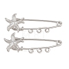 Starfish 304 Stainless Steel Safety Pins Brooch Findings SA-CBA098D-16H-P03-1