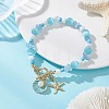 304 Stainless Steel & Alloy Enamel Charm Bracelets BJEW-TA00707-1