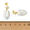 Brass Micro Pave Cubic Zirconia Stud Dangle Earrings for Women EJEW-JE07279-6