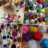 32Pcs Faux Fur Soft Sequins Pompom Ball DIY-SC0033-96B-7