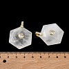 Natural Quartz Crystal Faceted Pendants GG-CBA67BD-01G-K-3