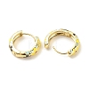 Flower Enamel Hoop Earrings EJEW-G290-03G-B-2