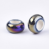 Electroplate Porcelain Beads X-PORC-T003-01-3