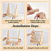 1 Set Multi-layer Wooden Jewelry Display Riser Stands for Stickers ODIS-NB0001-73-3