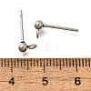 201 Stainless Steel Stud Earring Findings STAS-R156-01P-02-2