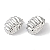 Non-Tarnish Chunky Oval 304 Stainless Steel Stud Earrings for Women EJEW-I303-08P-2