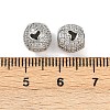 Brass Micro Pave Cubic Zirconia Beads KK-F906-23P-3