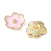 Light Gold Plated Alloy Enamel Pendants ENAM-YW0002-20B-3