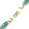 3MM Woven Natural African Jade Round Beaded Necklaces NJEW-Q150-02-3