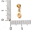 304 Stainless Steel Pave Clear Cubic Zirconia Charms CU-CBAB6EC-14G-03-3