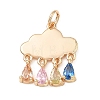 Brass Micro Pave Cubic Zirconia Pendants KK-D263-07G-1