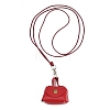 Mini PU Leather Headphone Bag Hanging Neck Pouches NJEW-G198-01C-3