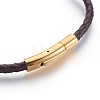 Braided Leather Cord Bracelet Making MAK-L018-02A-01-2