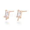 Brass Stud Earring Findings X-KK-T038-492C-1