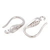 Rack Plating Brass Cubic Zirconia Earring Hooks KK-S374-05P-02-2