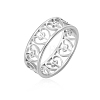 Non-Tarnish Heart with Cross Stainless Steel Hollow Finger Ring PW-WG90649-05-1