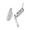 925 Sterling Silver Cubic Zirconia Twister Clasps STER-WH0007-28C-P-2