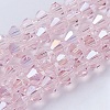 Transparent Electroplate Glass Beads Strands LS-EGLA-A039-T3mm-B26-1