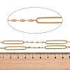 304 Stainless Steel Enamel Dapped Chain Oval Link Chains CHS-K021-15G-01-3