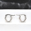 Tarnish Resistant 304 Stainless Steel Hoop Earrings EJEW-F105-36P-4