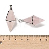 Natural Rose Quartz Pointed Pendants G-F763-04P-06-3