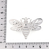 Brass Crystal Rhinestone 3D Bee Connector Charms KKC-T003-03P-3