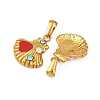 304 Stainless Steel Rhinestone Pendants STAS-P438-02G-2