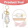 Acrylic & ABS Plastic Pearl Bead Keychains KEYC-YW00299-01-3